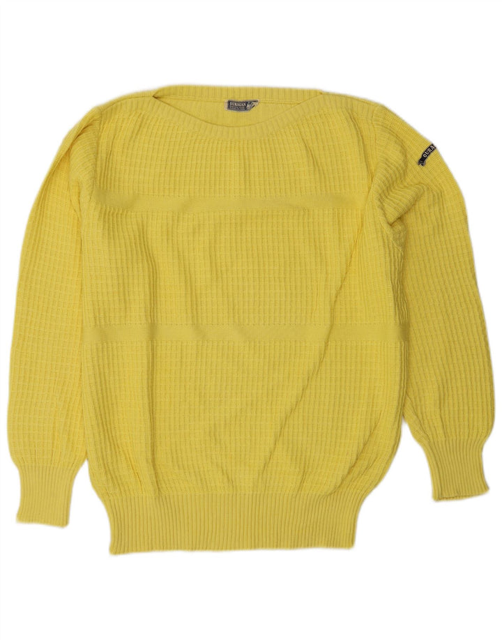 Ouragan Damen-Pullover mit U-Boot-Ausschnitt, Gr. 14, Gelb