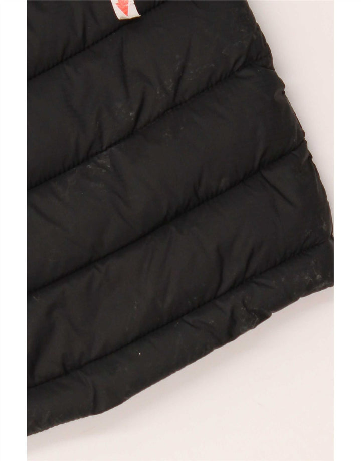Berghaus Wattierte Jacke mit Kapuze für Mädchen, 9–10 Jahre, schwarzes Polyester