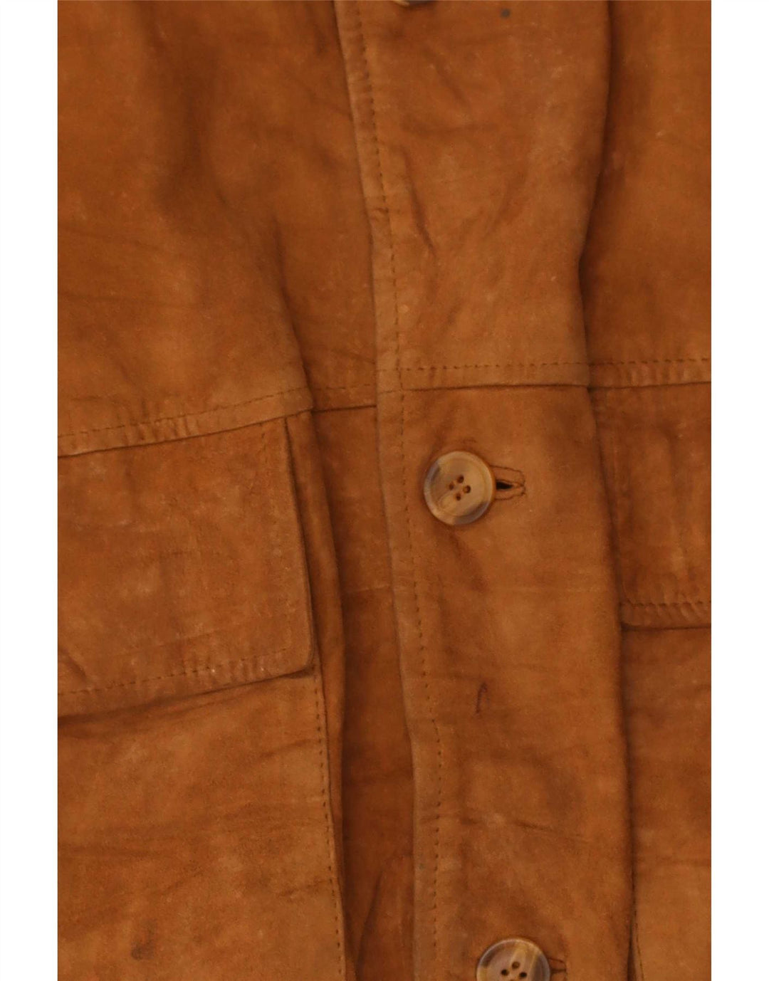 Vintage Herren Wildleder Bomberjacke IT 50 Großes braunes Leder