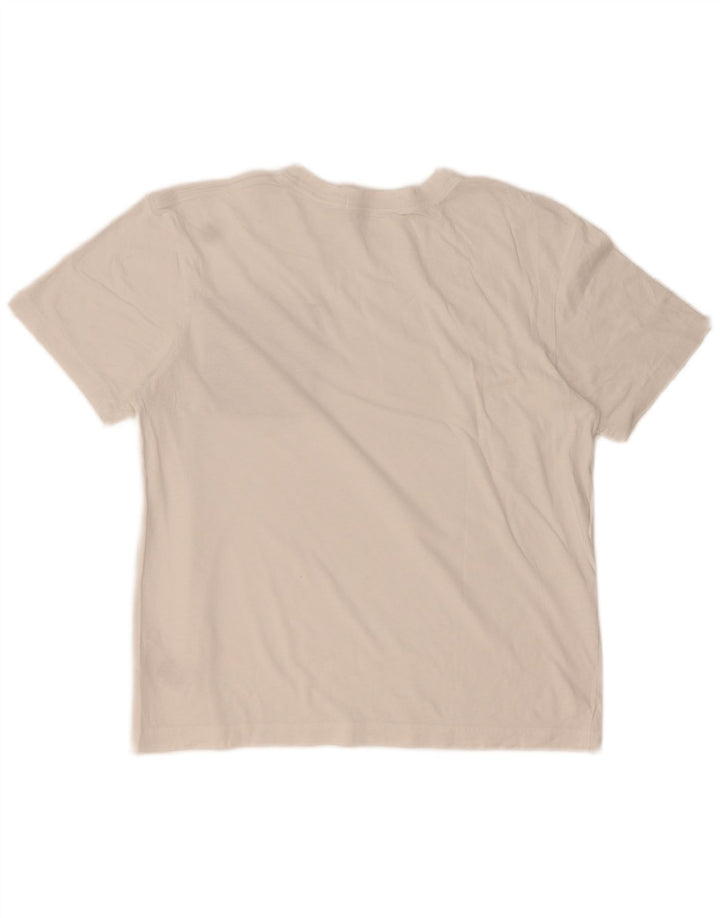 Calvin Klein Herren-T-Shirt mit Grafik, Größe S, weiße Baumwolle