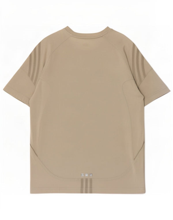 Adidas Damen T-Shirt Top UK 14 Large Grau Baumwolle