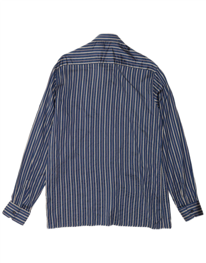 Vintage Herrenhemd Größe 42 16 1/2 Große blaue Nadelstreifen