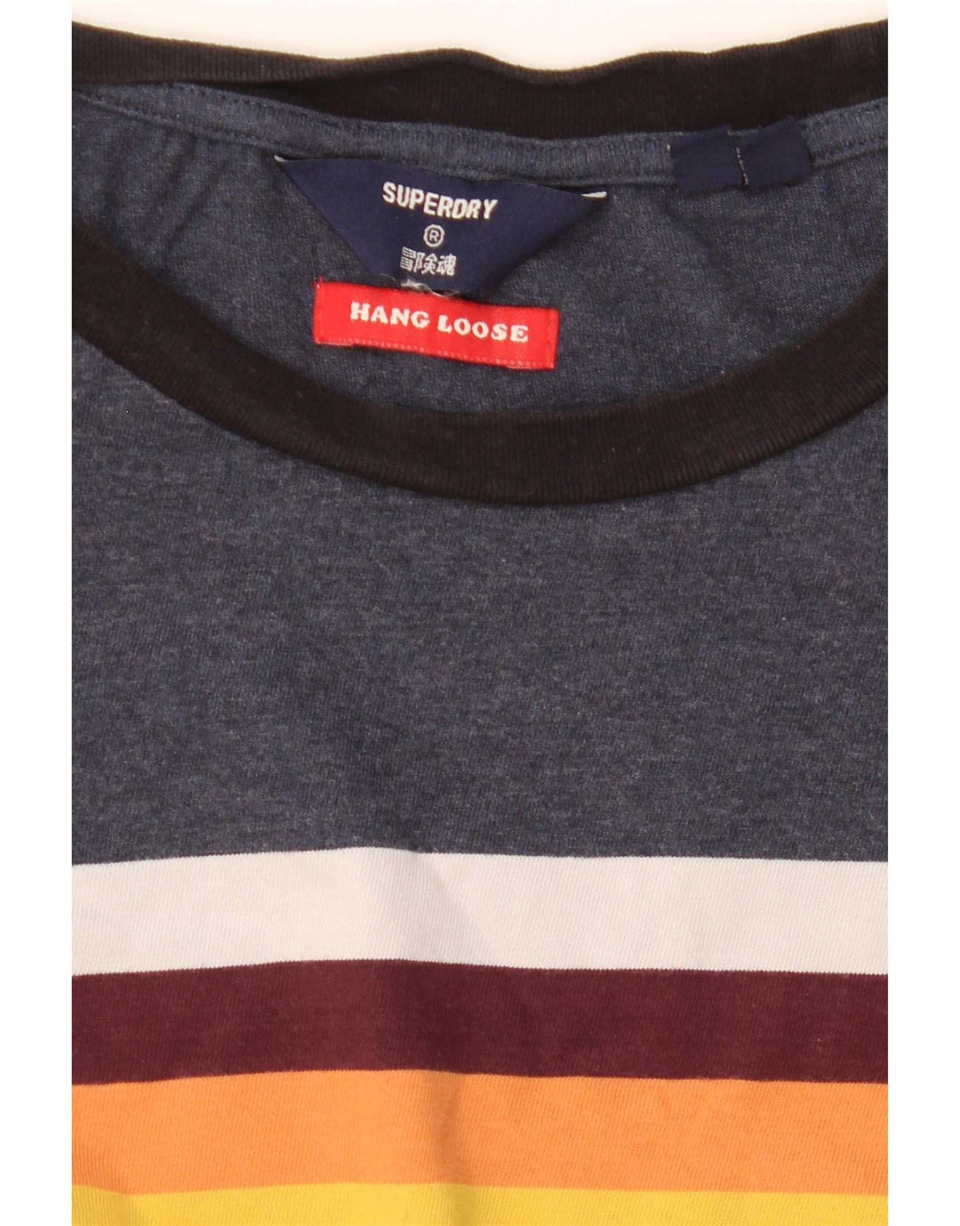 Superdry Herren-T-Shirt-Oberteil, mittelgroß, Marineblau, Farbblock
