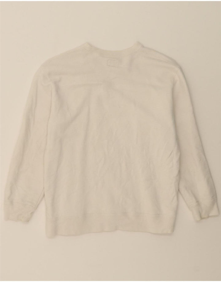 CALVIN KLEIN JEANS Boys Graphic Sweatshirt Jumper 11-12 Years White Vintage Calvin Klein Jeans and Second-Hand Calvin Klein Jeans from Messina Hembry 