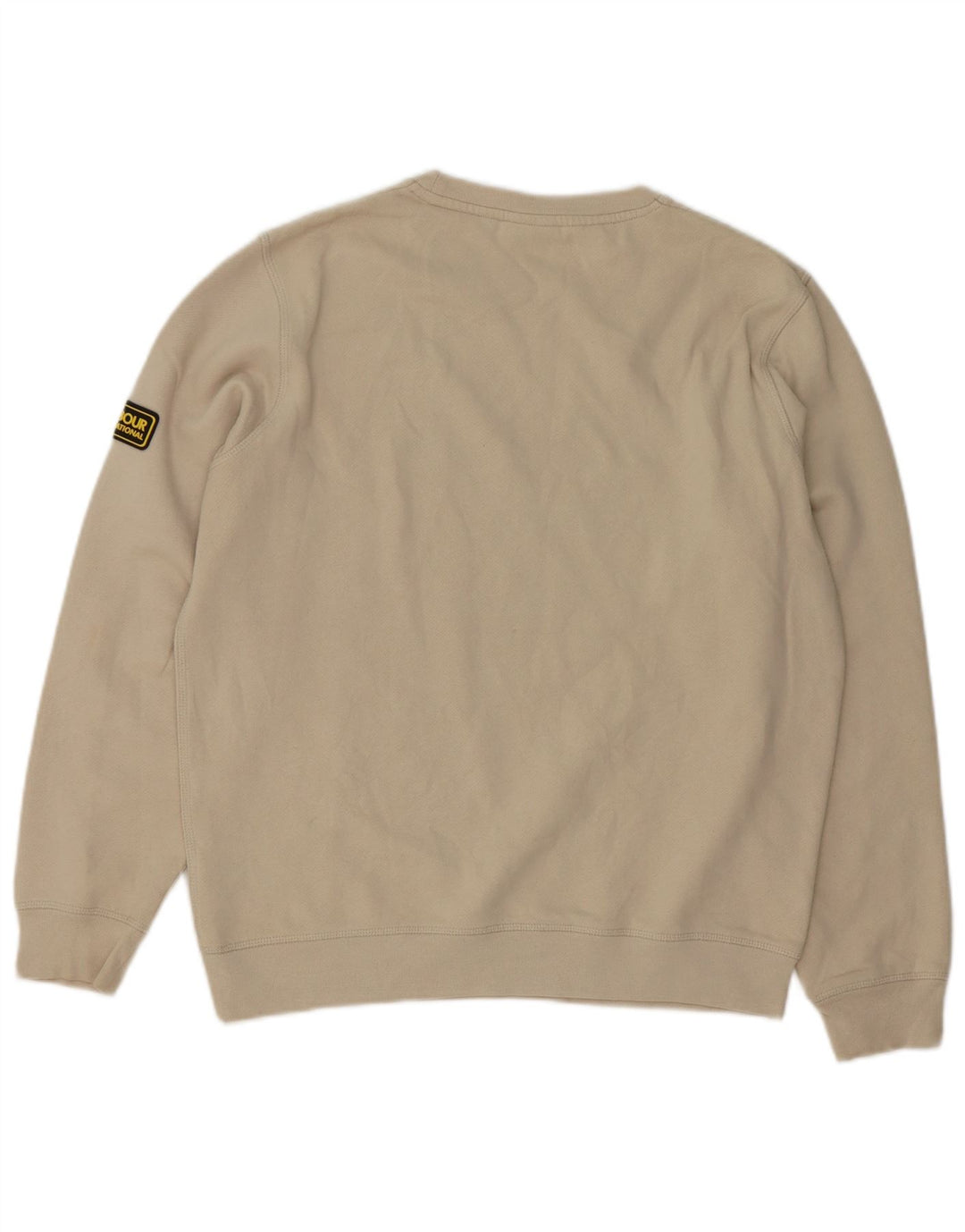 Barbour Herren-Sweatshirt-Pullover, mittelbeige Baumwolle