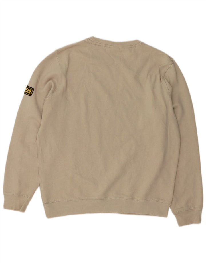 Barbour Herren-Sweatshirt-Pullover, mittelbeige Baumwolle
