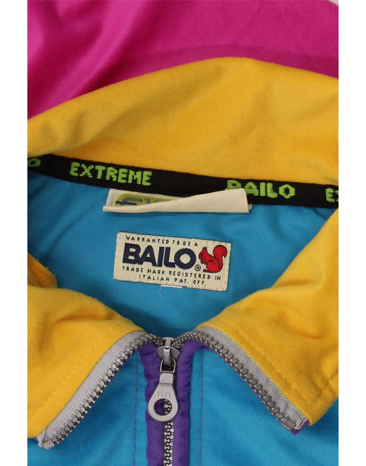 Bailo Herren-Trainingsanzug-Oberteil aus Velours, Mittelrosa, Farbblock