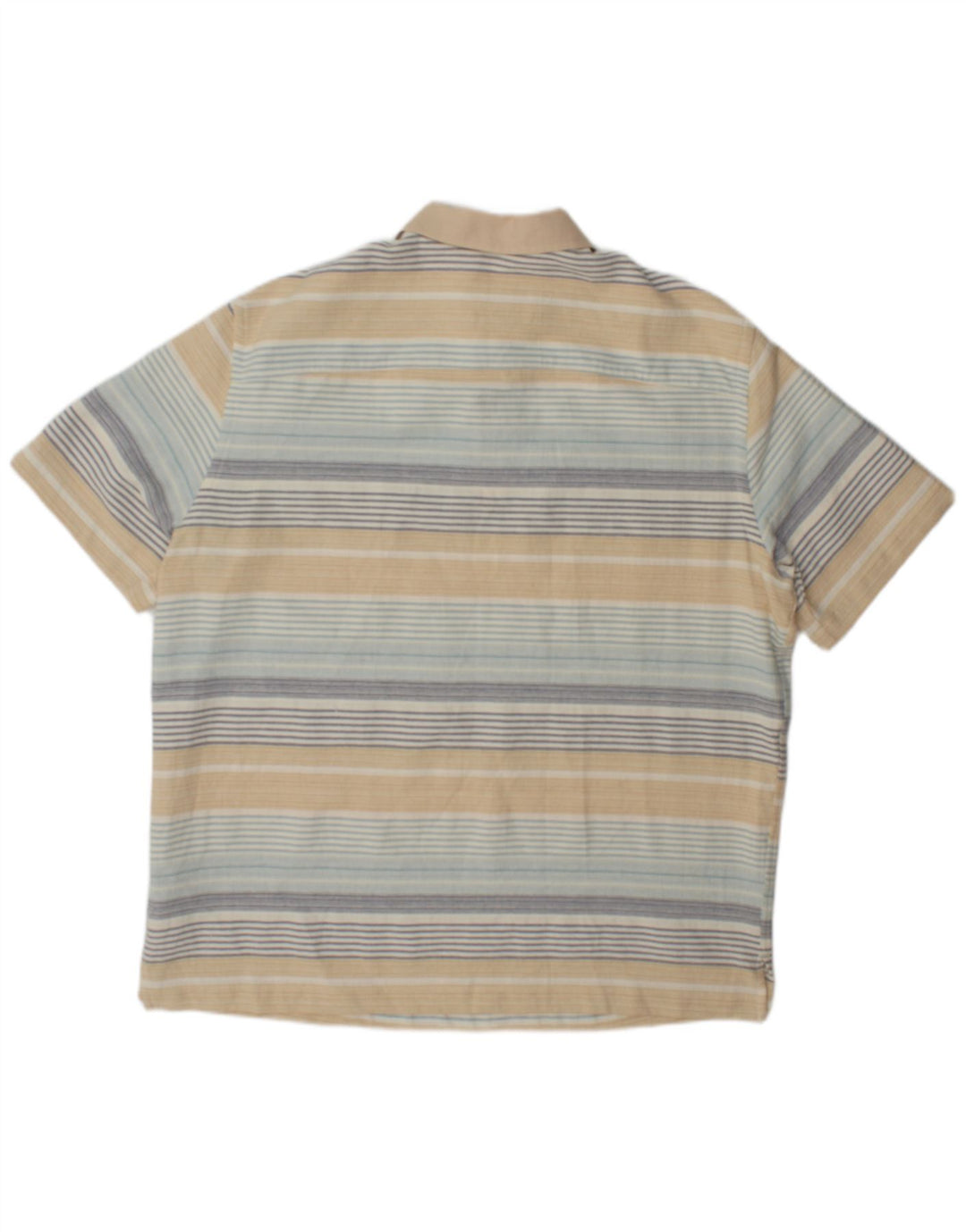 Zara Herren-Poloshirt, groß, mehrfarbig, gestreift, Baumwolle