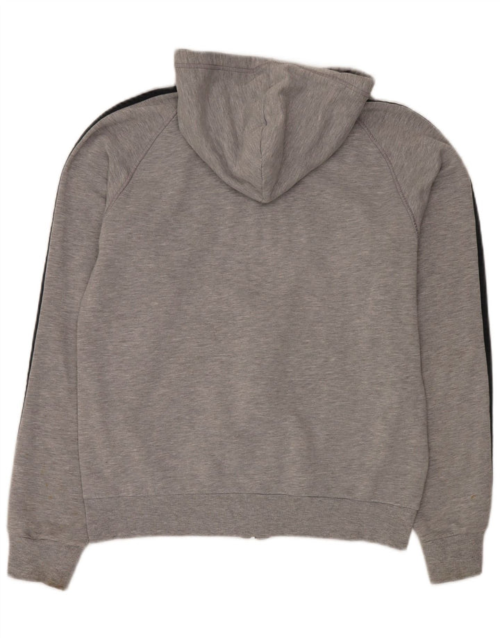 Adidas Herren-Kapuzenpullover mit Reißverschluss, groß, grau gefleckte Baumwolle