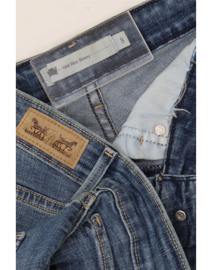 Levi's Damen Mid Rise Skinny Jeans US 8 Medium W30 L31 Blau