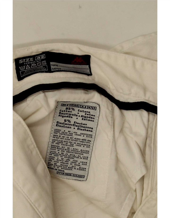 Kappa Damen Chinoshorts IT 42 Medium W30 Off White Cotton