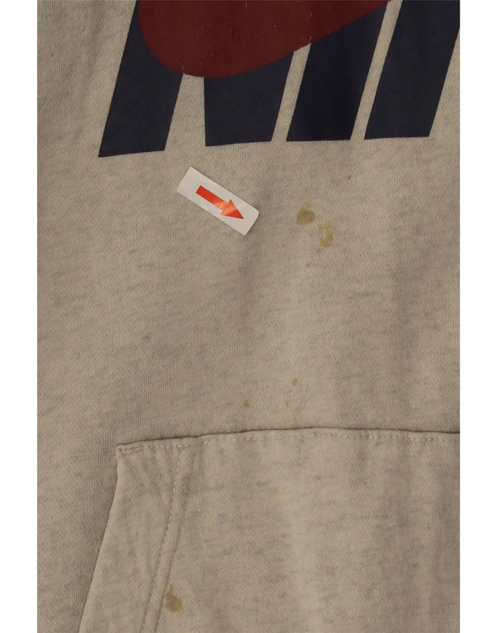 Nike Herren-Kapuzenpullover mit Grafik, Größe S, graue Baumwolle