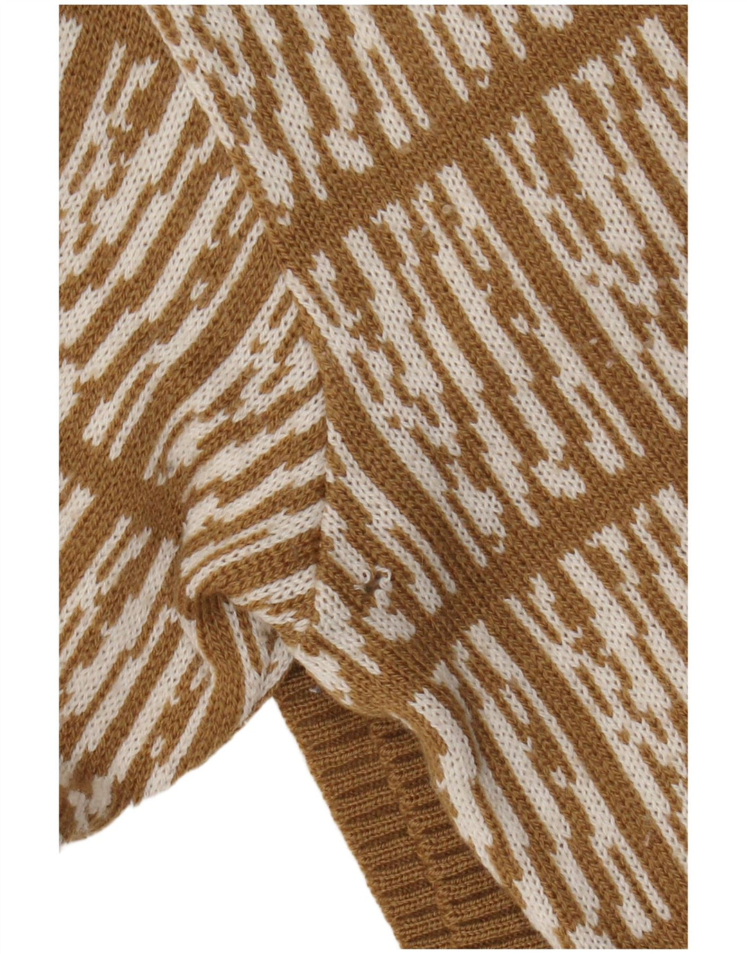 Rasica Herren-Pullover mit Rundhalsausschnitt, mittelbeige karierte Wolle
