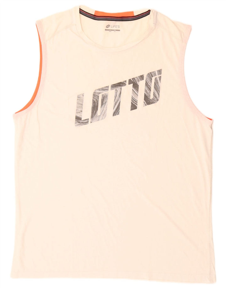 Lotto Herren Grafik-Weste Top 2XL Off White