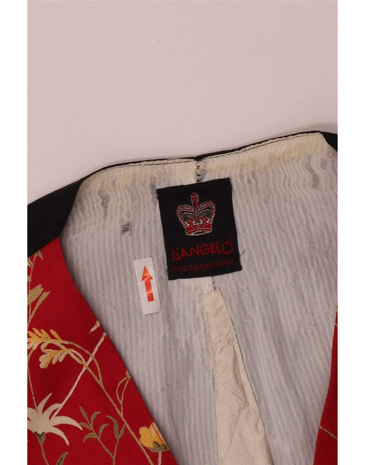 Vintage Herren normale Weste klein rot geblümt