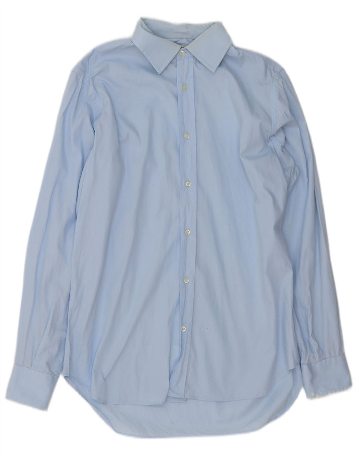 Dolce & Gabbana Herrenhemd Größe 39 15 1/2 mittelblaue Baumwolle