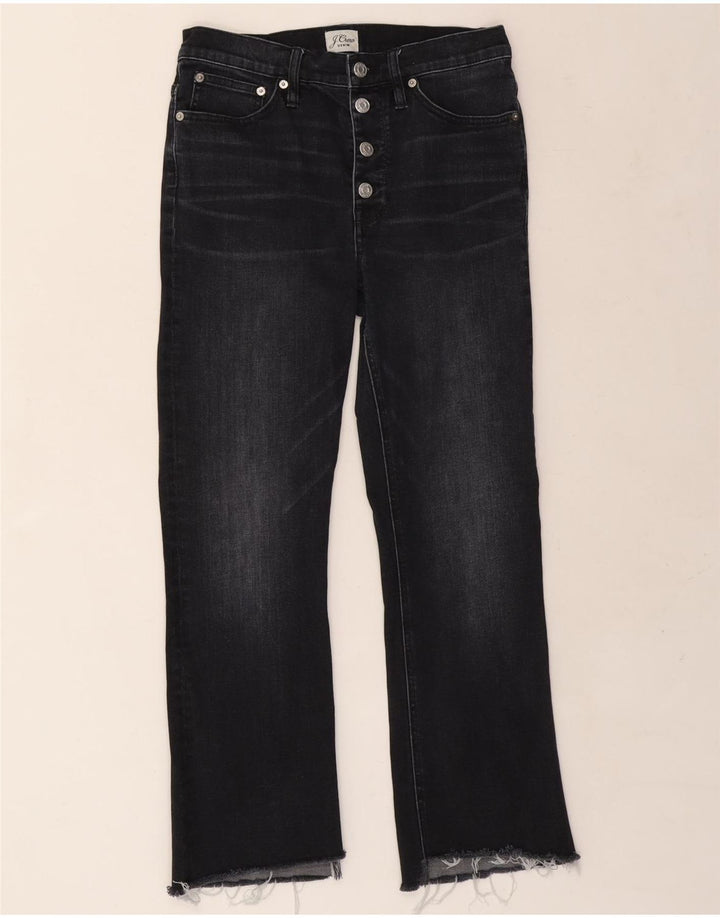 J. CREW Damen Bootcut Jeans W28 L26 Schwarze Baumwolle