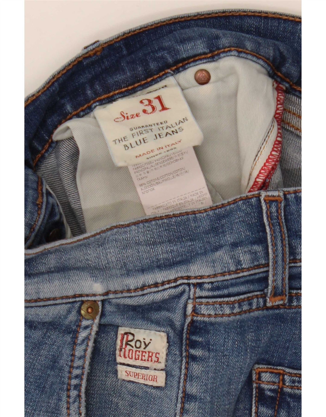 Roy Rogers Damen Slim Jeans W31 L26 Blaue Baumwolle