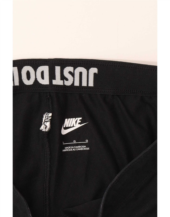 Nike Damen Graphic Leggings UK 14 Large Schwarz