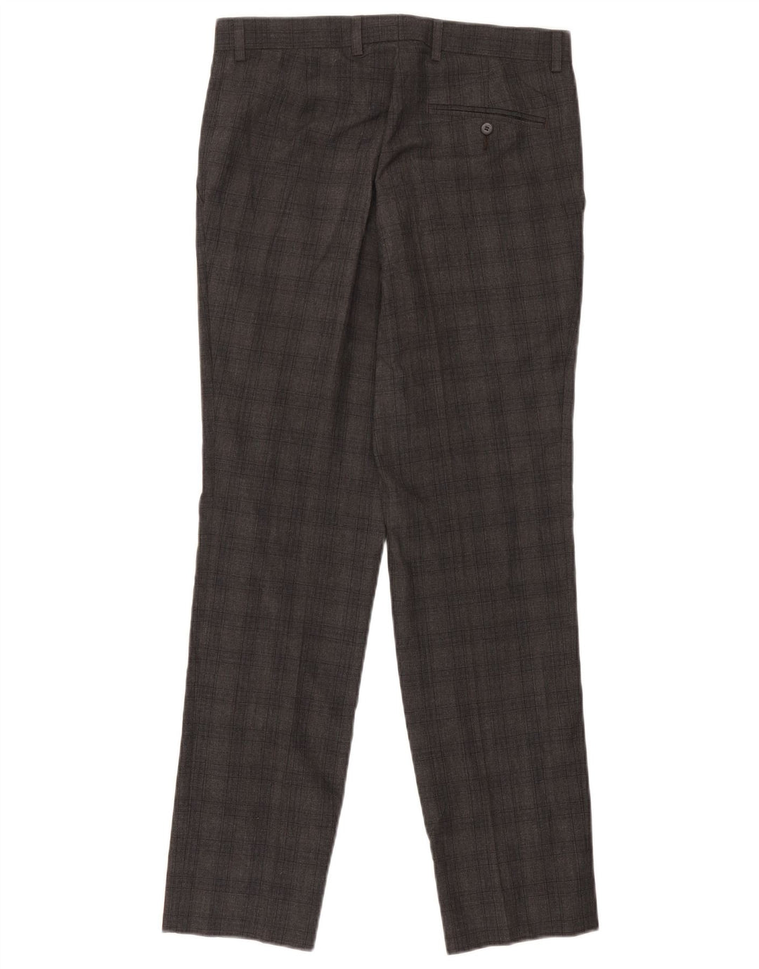 Marks & Spencer Slim-Anzughose für Herren, W30, L31, grau kariertes Polyester