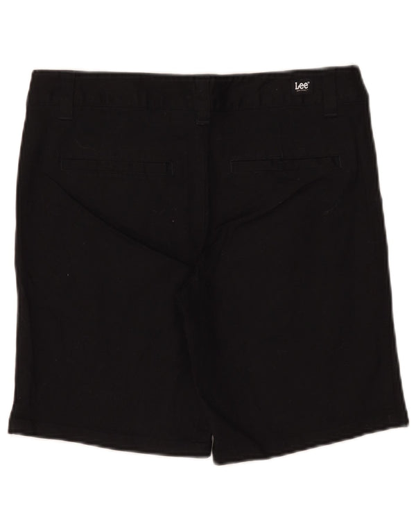 LEE Womens Chino Shorts US 7 Medium W30  Black Cotton