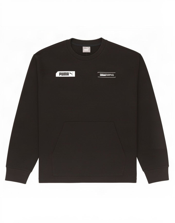 Puma Herren Grafik-Sweatshirt-Pullover, klein, schwarze Baumwolle