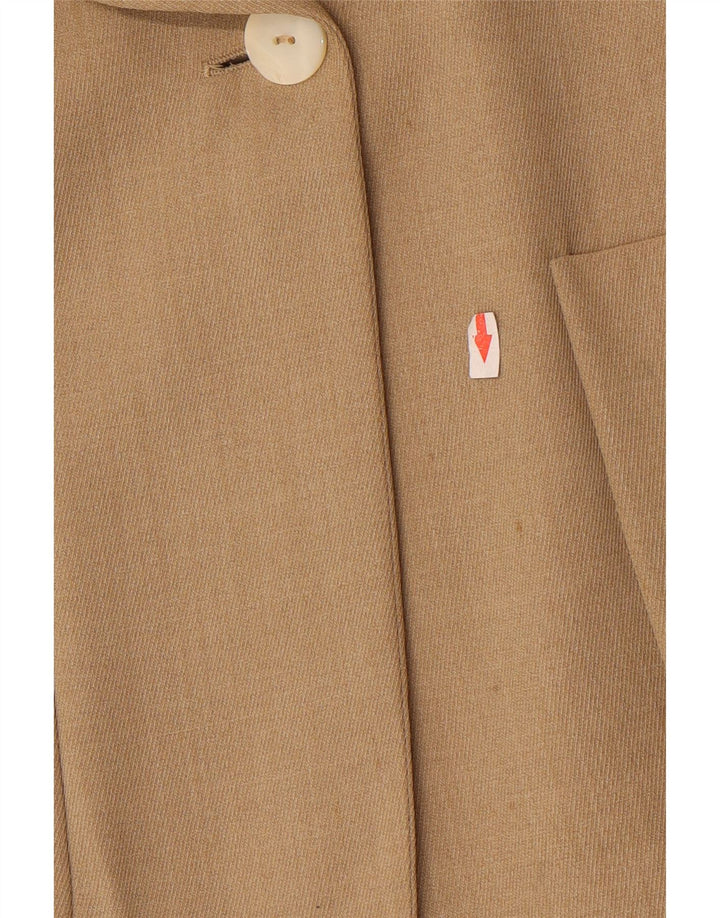 Laura Biagiotti Damen Risposte 1-Knopf-Blazerjacke IT 42 Mittelbeige
