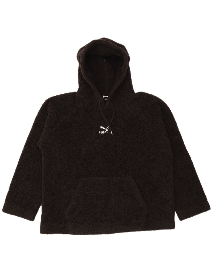 Puma Herren Kapuzen-Fleecepullover Mittelschwarzes Polyester