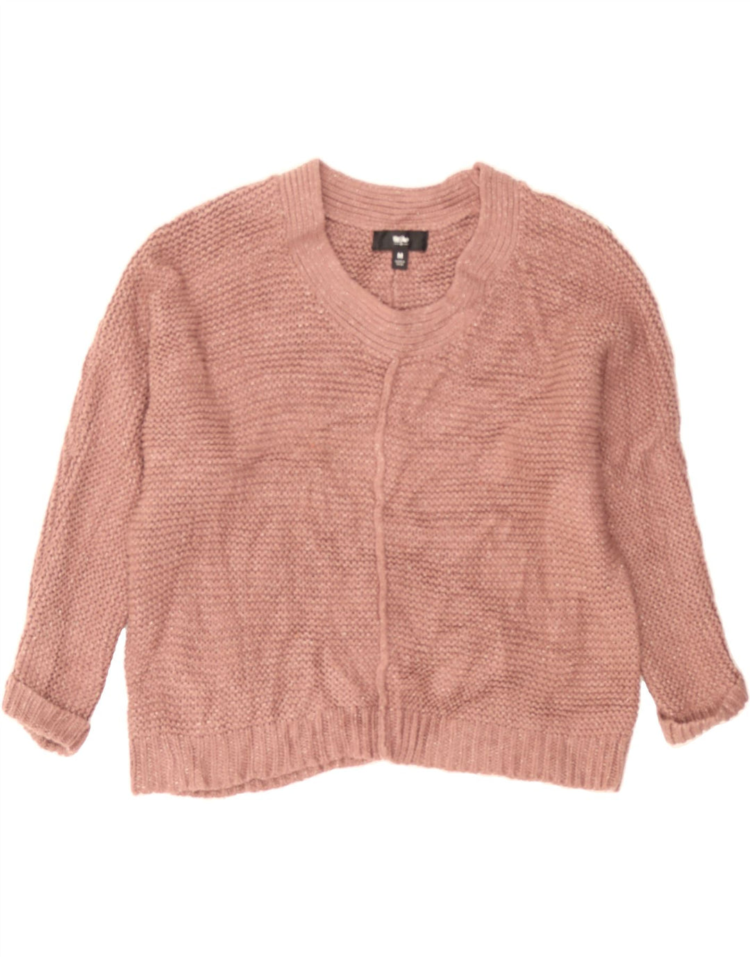 MOSSIMO Womens Batwing Boat Neck Jumper Sweater UK 14 Medium Pink Vintage Mossimo and Second-Hand Mossimo from Messina Hembry 