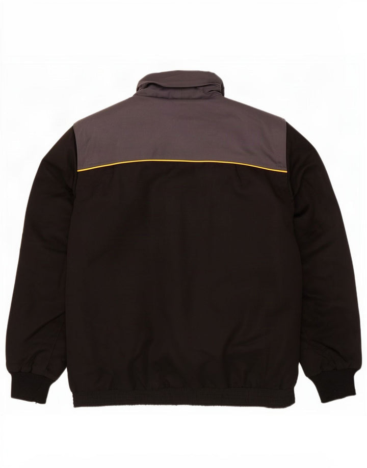CAT Herren-Utility-Jacke mit Kapuze, UK 42, XL, schwarzes Colourblock-Polyester