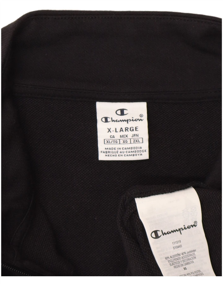 Champion Herren-Trainingsanzugoberteil mit Grafik, XL, schwarze Baumwolle