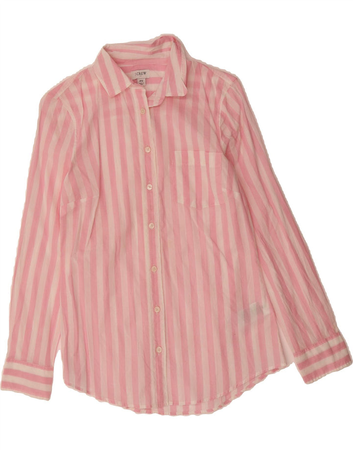 J. CREW Womens Shirt UK 10 Small Pink Striped Cotton Vintage J. Crew and Second-Hand J. Crew from Messina Hembry 