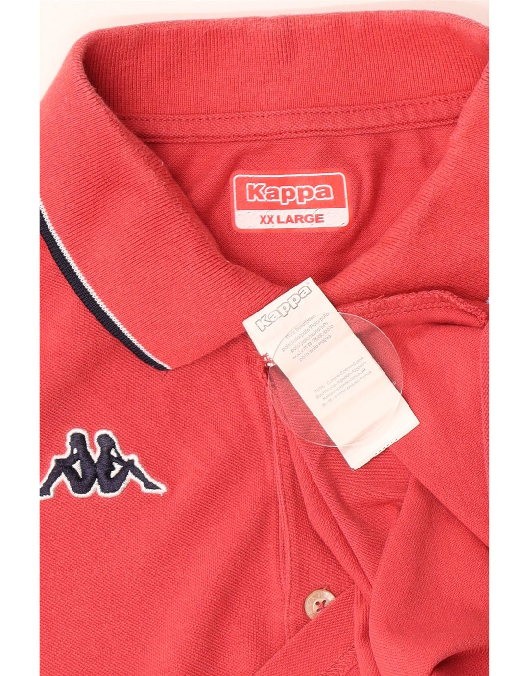 Kappa Herren Poloshirt 2XL Rosa Baumwolle