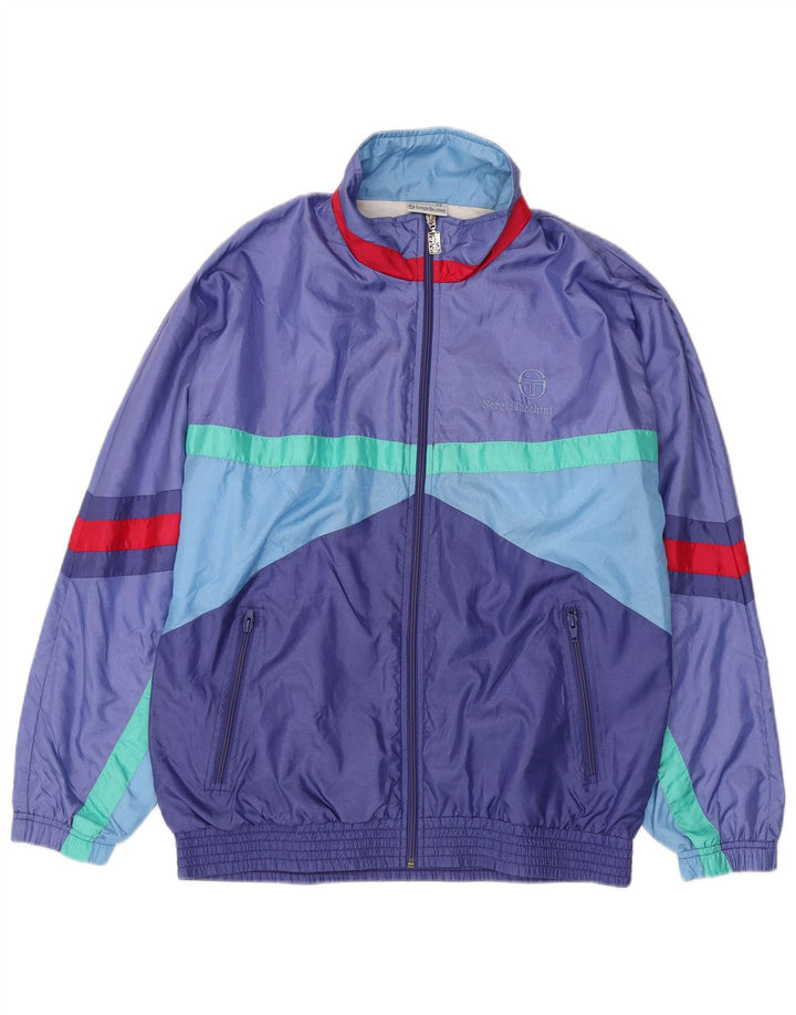 Sergio Tacchini Herren-Trainingsanzug, IT 46, Größe S, blau, Colourblock-Polyamid