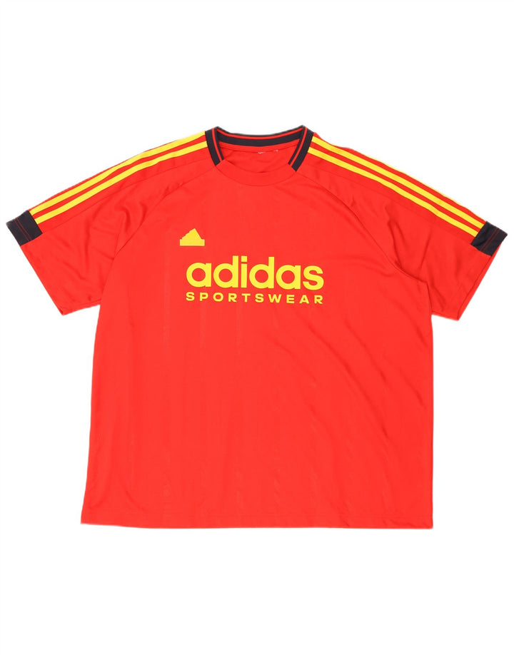 Adidas Herren Grafik T-Shirt Top 2XL Rot