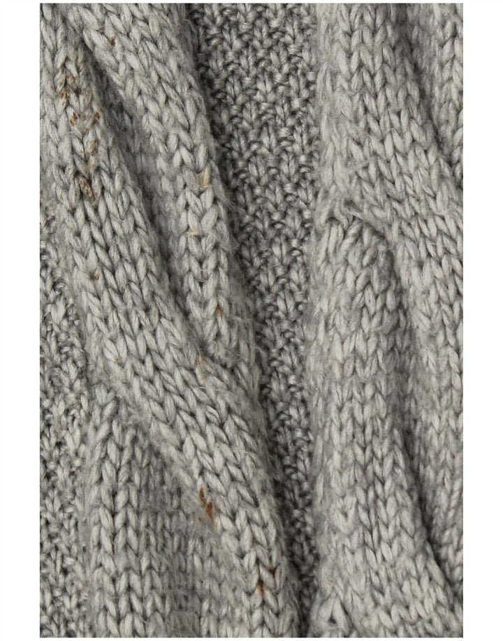 Zara Damen Longline Open Cardigan Pullover UK 14 Mittelgrau