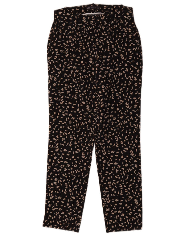 Marks & Spencer Damen Chinohose UK 8 Small W26 L27 Schwarz Paisley
