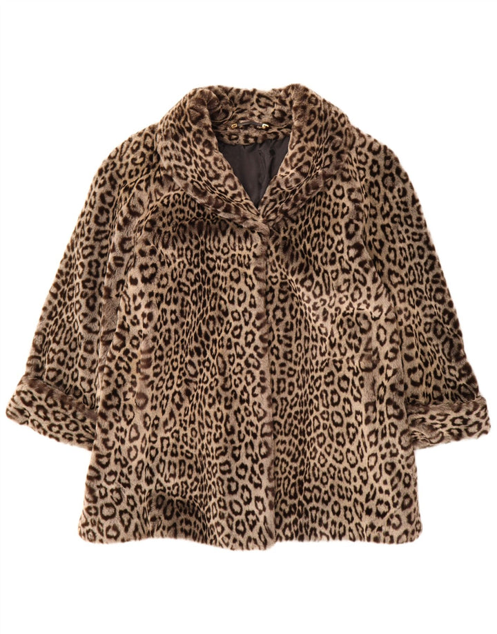 C&A Womens YOUR SIXTH SENSE Mantel IT 44 Mittelbrauner Animal-Print