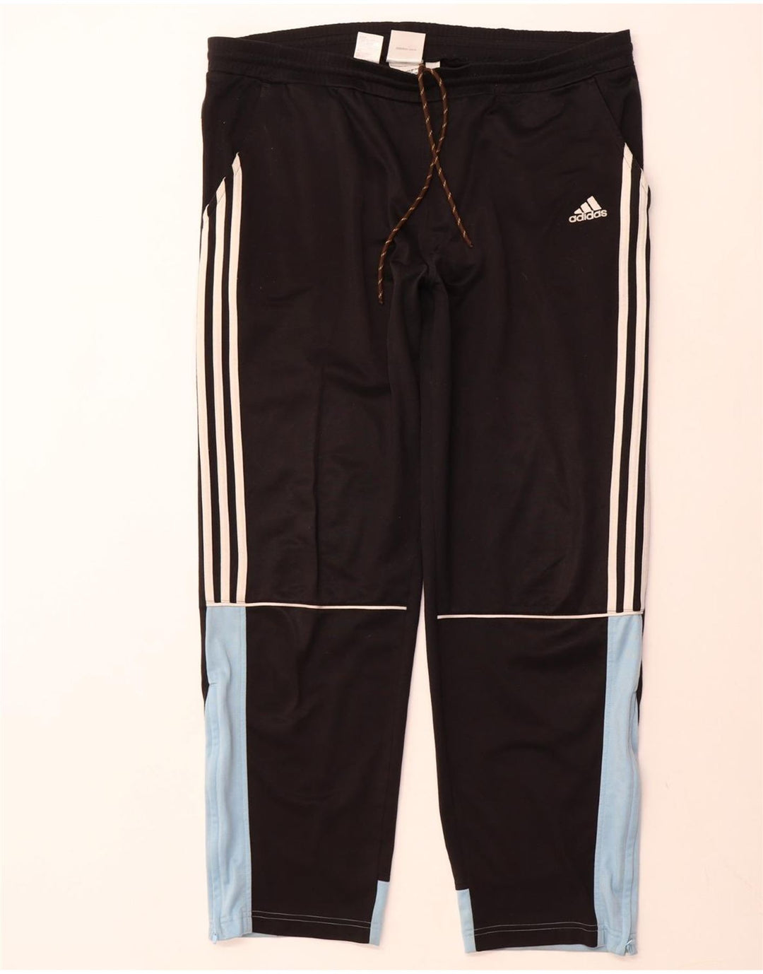 ADIDAS Herren-Trainingshose 2XL, schwarzes Colourblock-Polyester