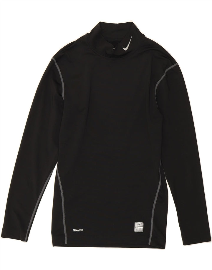NIKE Womens Top Long Sleeve UK 10 Small Black Polyester Vintage Nike and Second-Hand Nike from Messina Hembry 