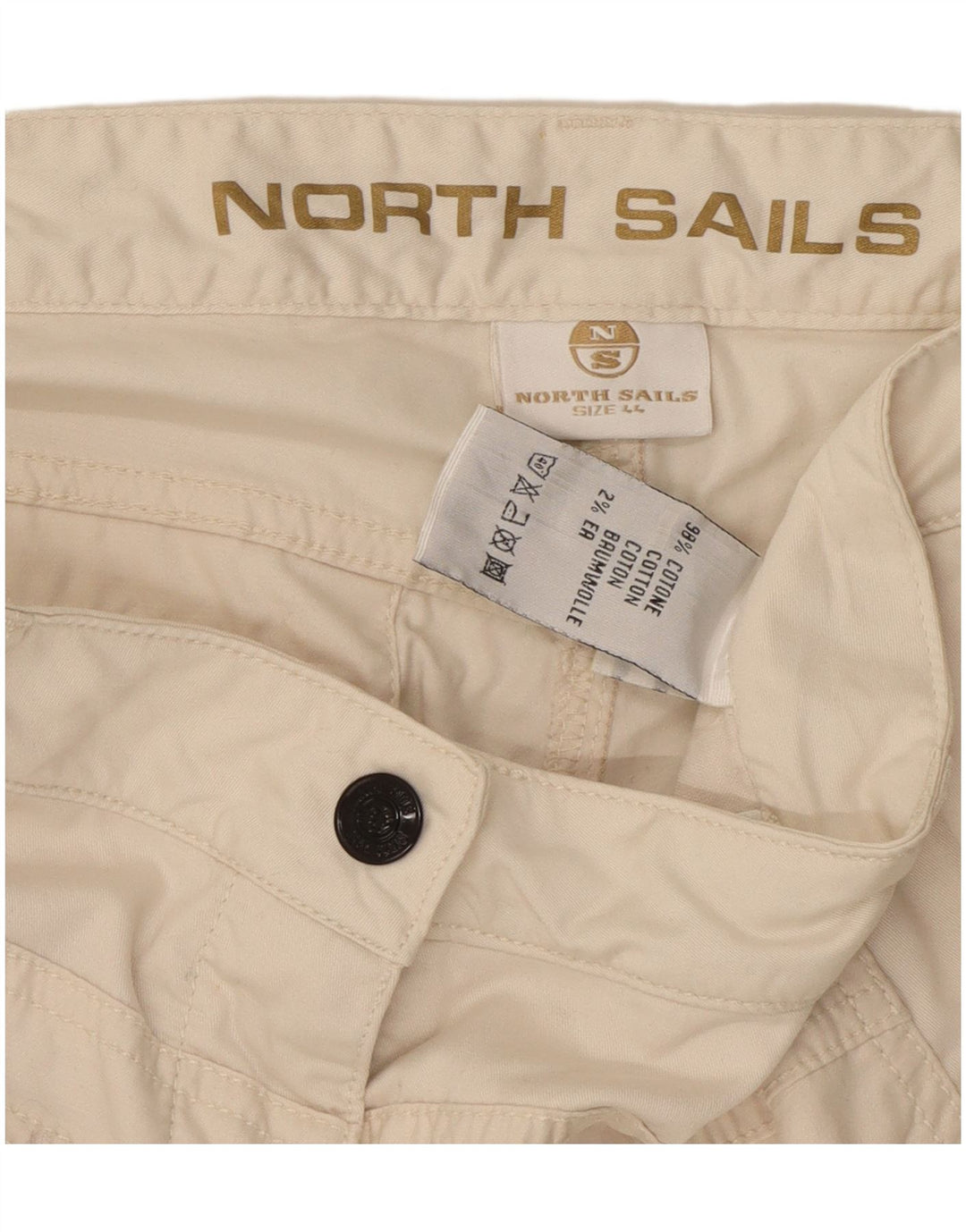 NORTH SAILS Womens Straight Casual Trousers IT 44 Medium W34 L29 Off White