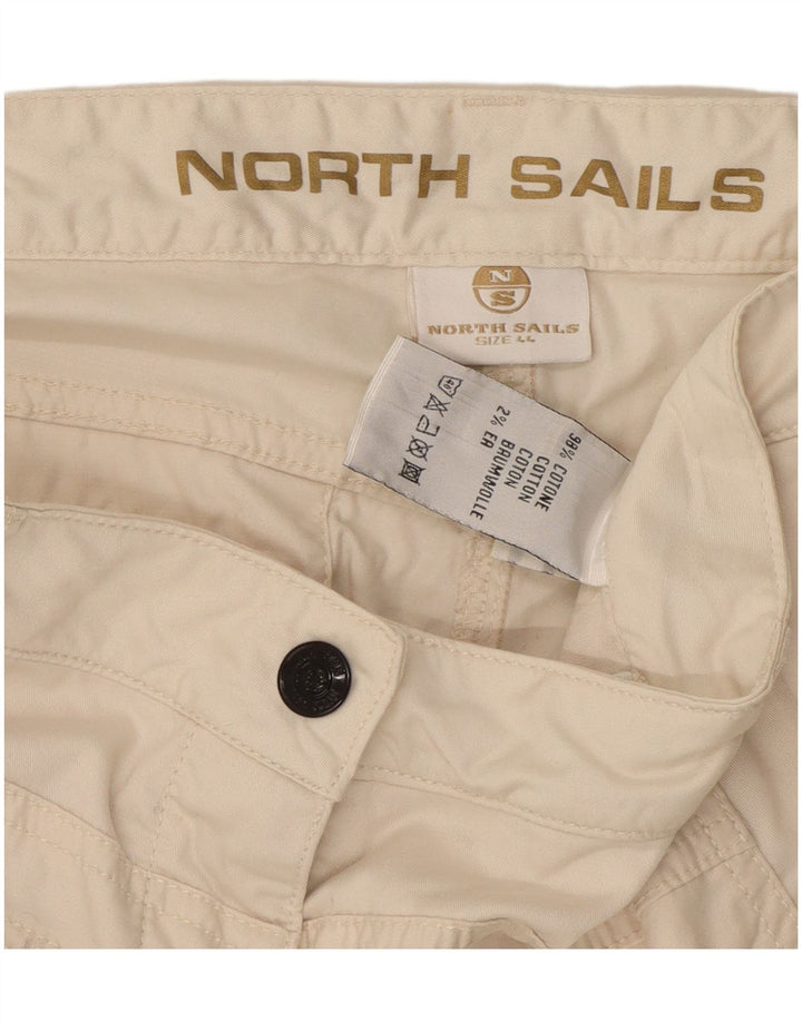 NORTH SAILS Womens Straight Casual Trousers IT 44 Medium W34 L29 Off White
