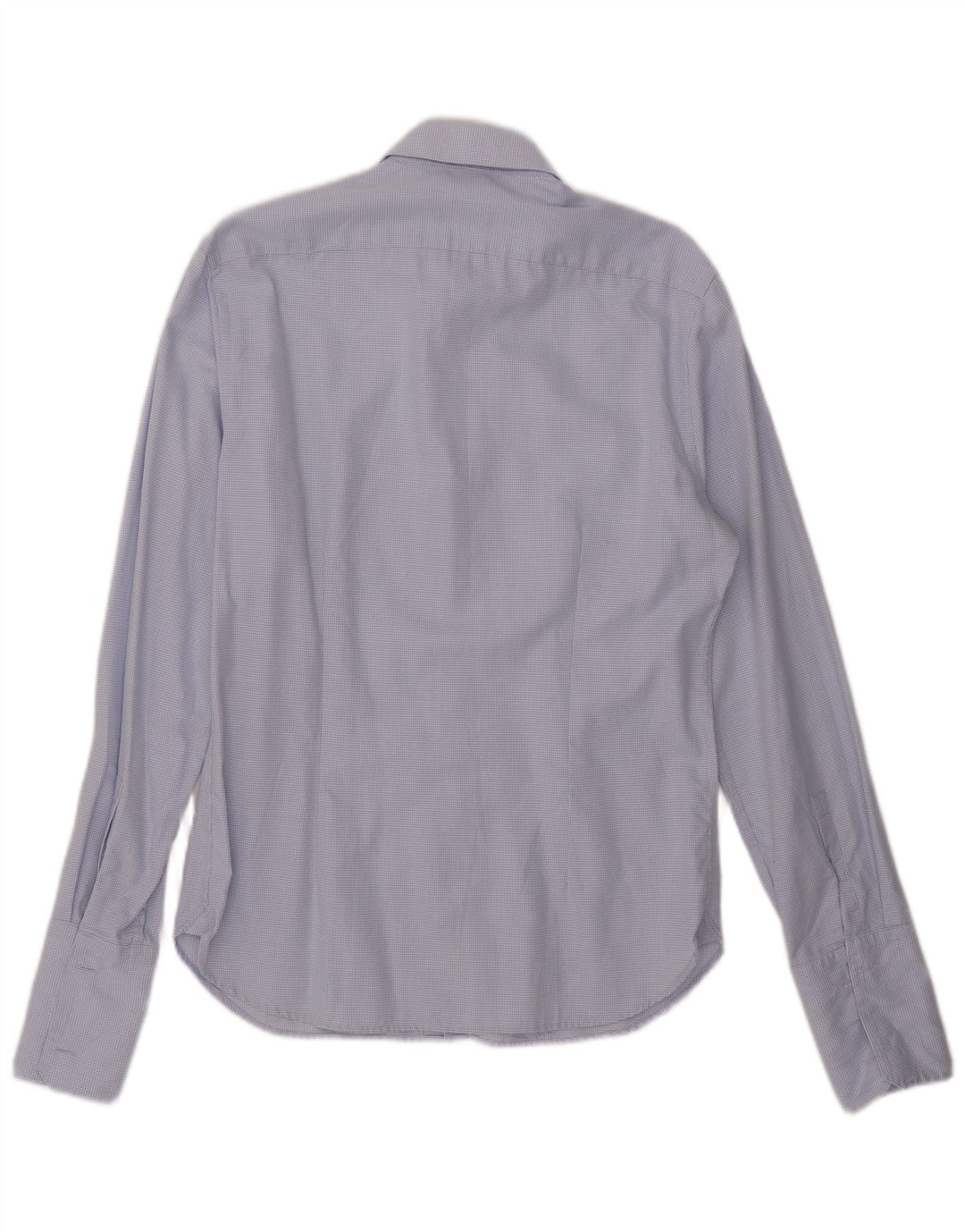 Dkny Herren-Hemd, schmale Passform, formelles Hemd, Größe 15 1/2, mittelblau kariert