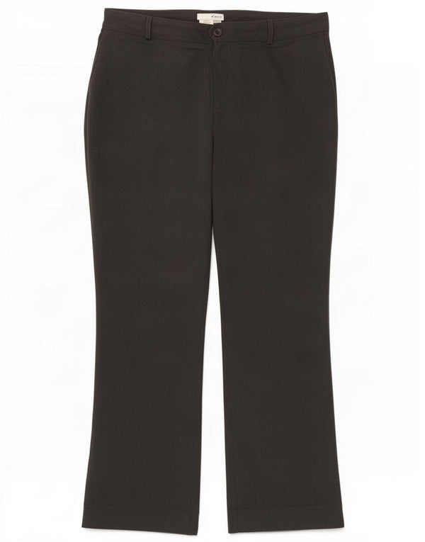 Zara Womens Straight Casual Trousers EU 44 XL W34 L30 Grey Polyester
