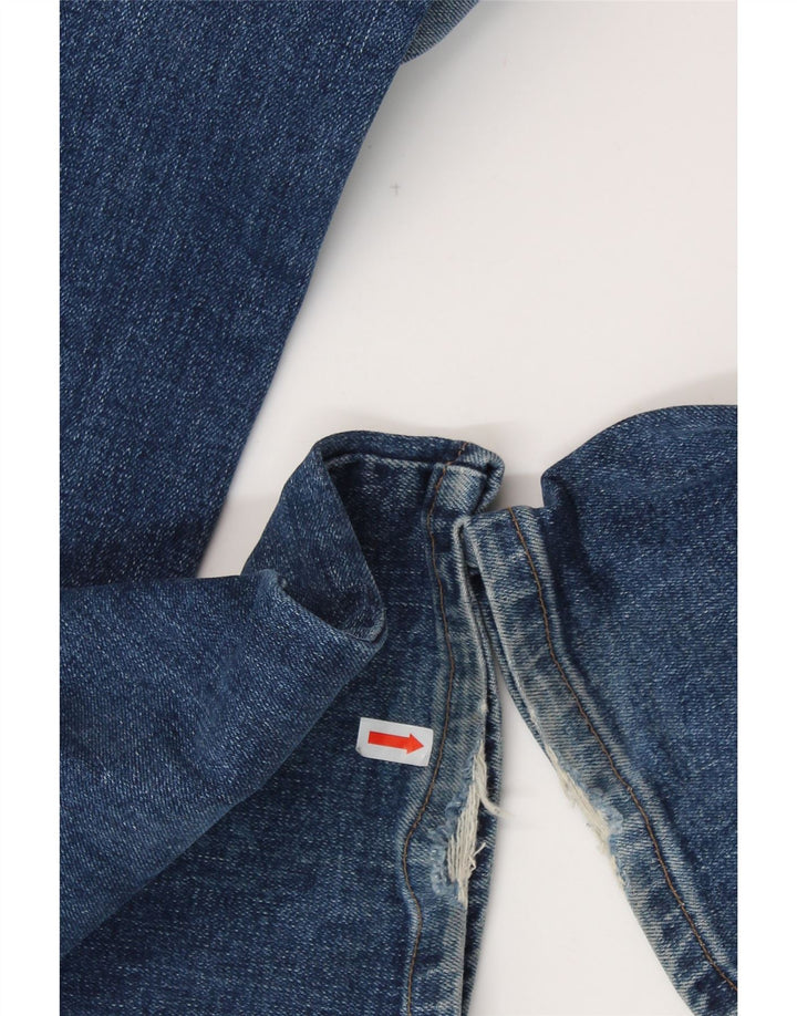 WRANGLER Herren Straight Jeans W32 L33 Blaue Baumwolle