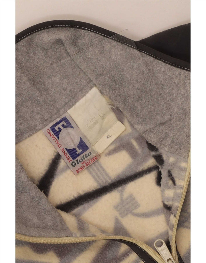 Lotto Herren-Fleecepullover mit Reißverschluss am Hals, XL, mehrfarbig, geometrisch, Polyester