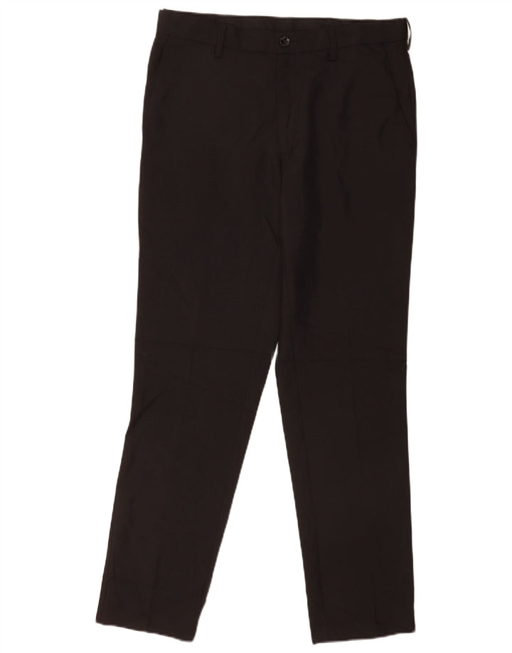 Marks & Spencer Herren Slim Fit Freizeithose W32 L31 Schwarz Polyester