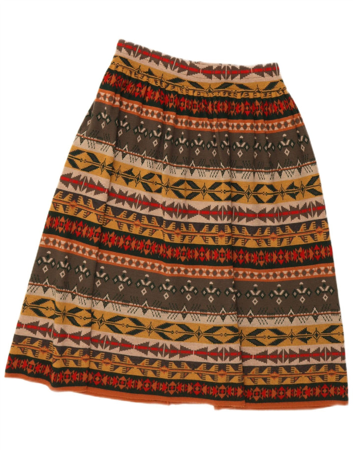 Vintage Damen A-Linien-Rock mit hoher Taille, W30, mittelgroß, mehrfarbig, geometrisch