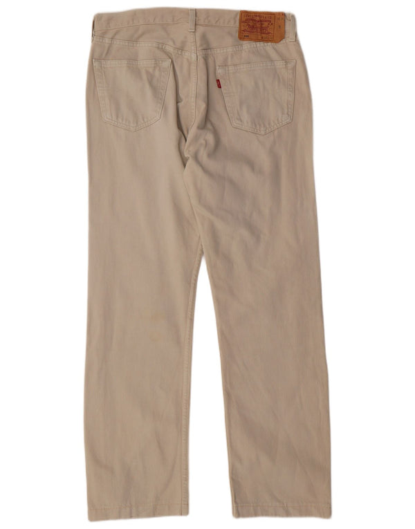 LEVI'S Herren 501 Straight Jeans W36 L31 Beige Baumwolle