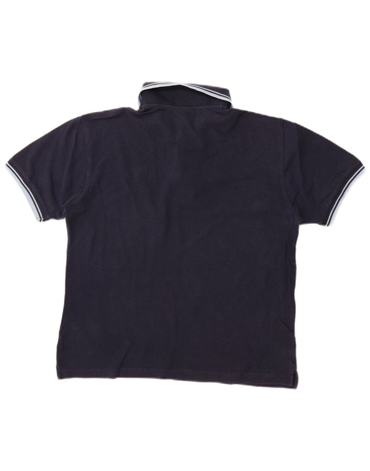 Diadora Herren-Poloshirt, klein, marineblau, Baumwolle